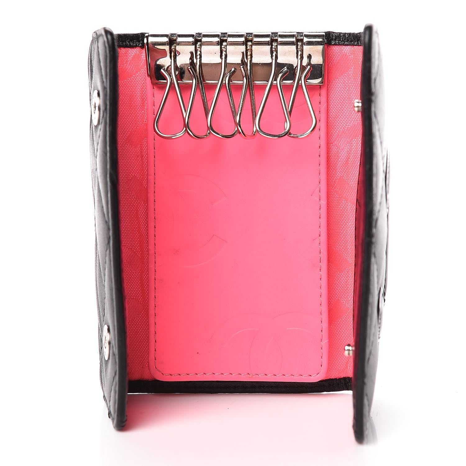 Chanel Calfskin Quilted Cambon 6 Key Holder Black 5 of 12
