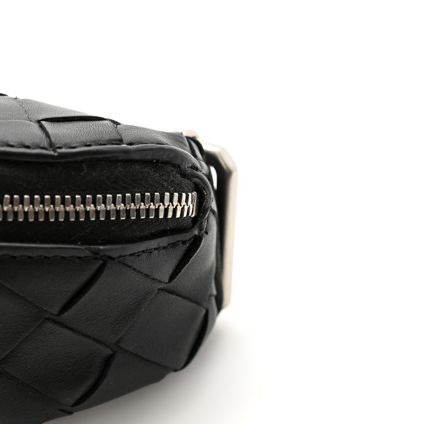 Nappa Intrecciato Wrist Pouch Black