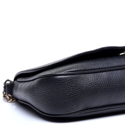 Gucci Pebbled Calfskin Medium Soho Flap Crossbody Black 6 of 11