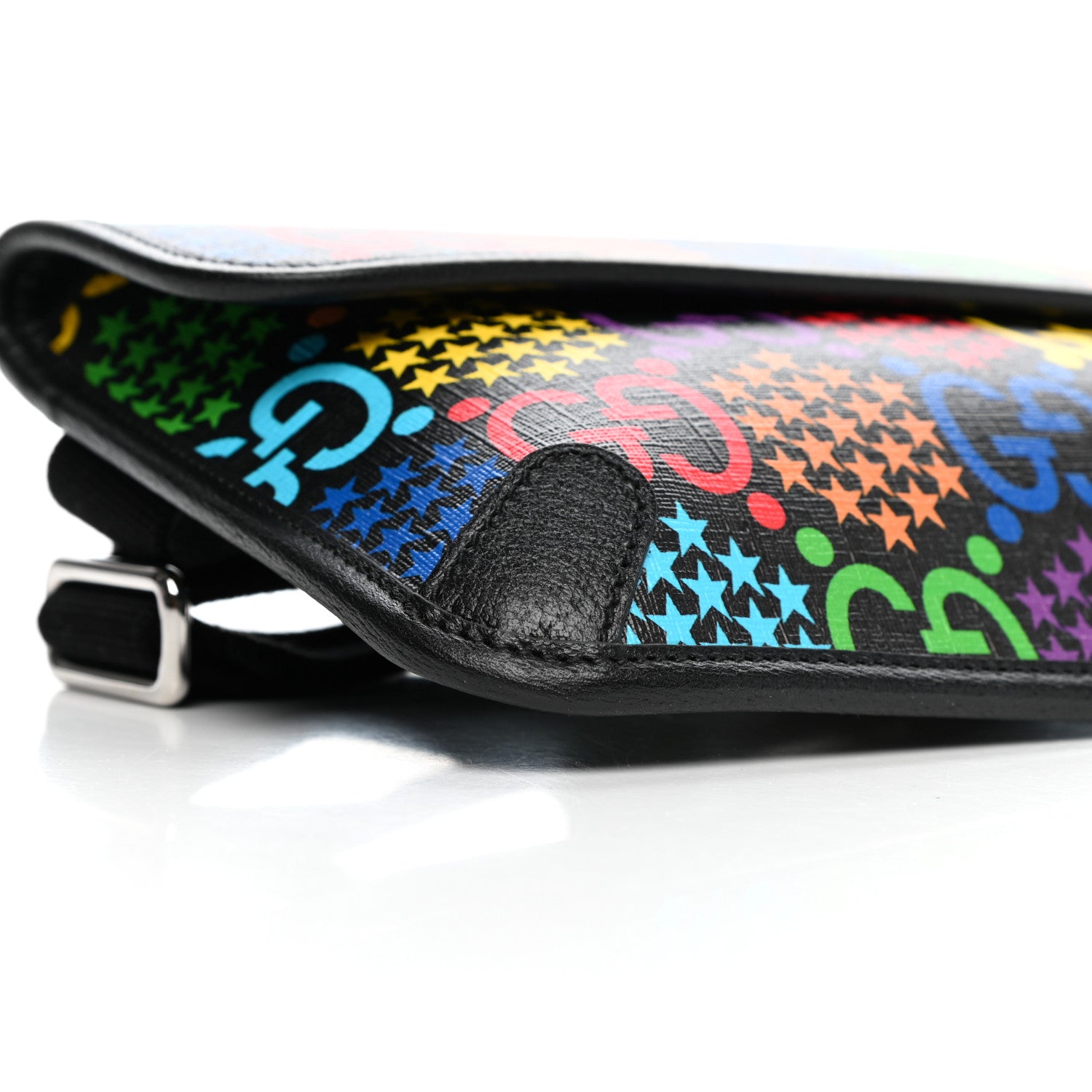 Gucci GG Supreme Monogram Psychedelic Slim Belt Bag Black 8 of 10