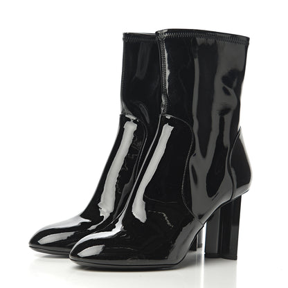 Louis Vuitton Patent Silhouette Ankle Boots 41.5 Black 3 of 7