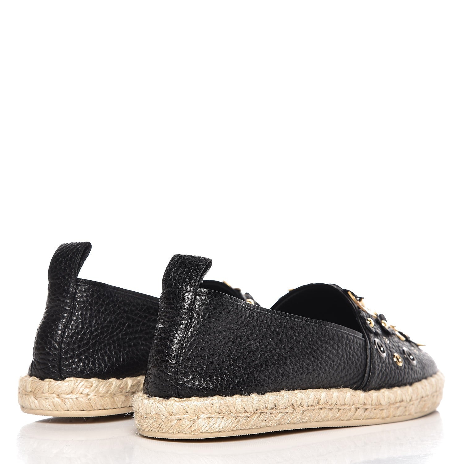 Louis Vuitton Calfskin Tropical Bloom Espadrille Flat 37 Black 4 of 8