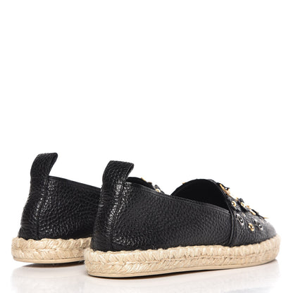 Louis Vuitton Calfskin Tropical Bloom Espadrille Flat 37 Black 4 of 8