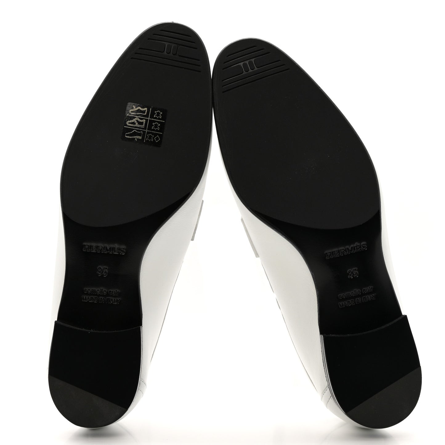 Calfskin Womens Royal Loafers 35 White