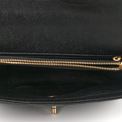 Chanel Caviar Diamond Stitched Small Top Handle Flap Black 5 of 11
