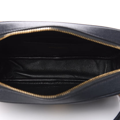Saint Laurent Grain De Poudre Matelasse Monogram Mini Lou Camera Bag Dark Smog 5 of 10