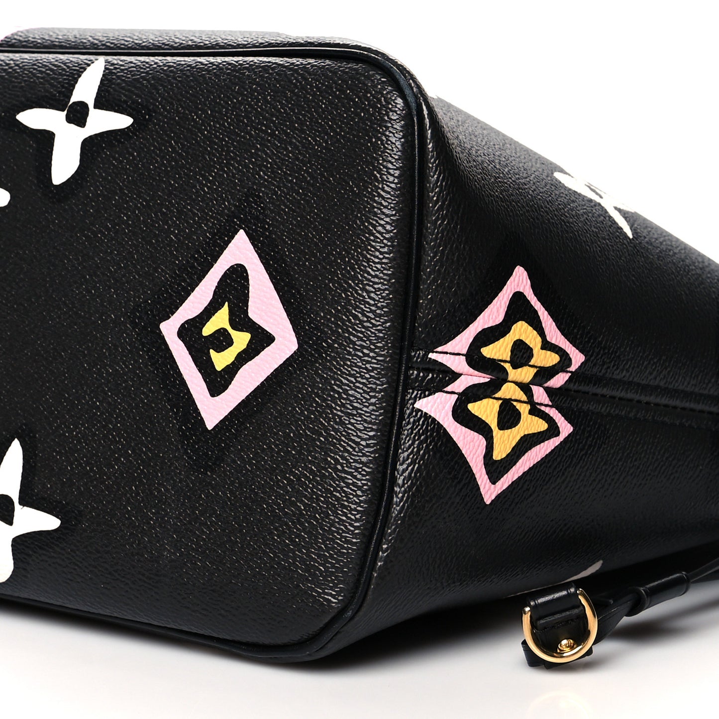 Monogram Giant Wild At Heart Neverfull MM Black