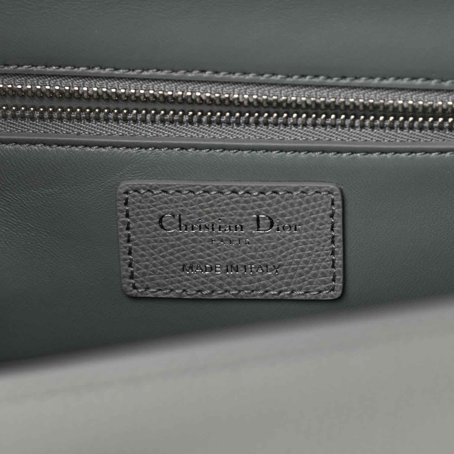 Christian Dior Grained Calfskin 30 Montaigne Chain Flap Bag Grey 6 of 8