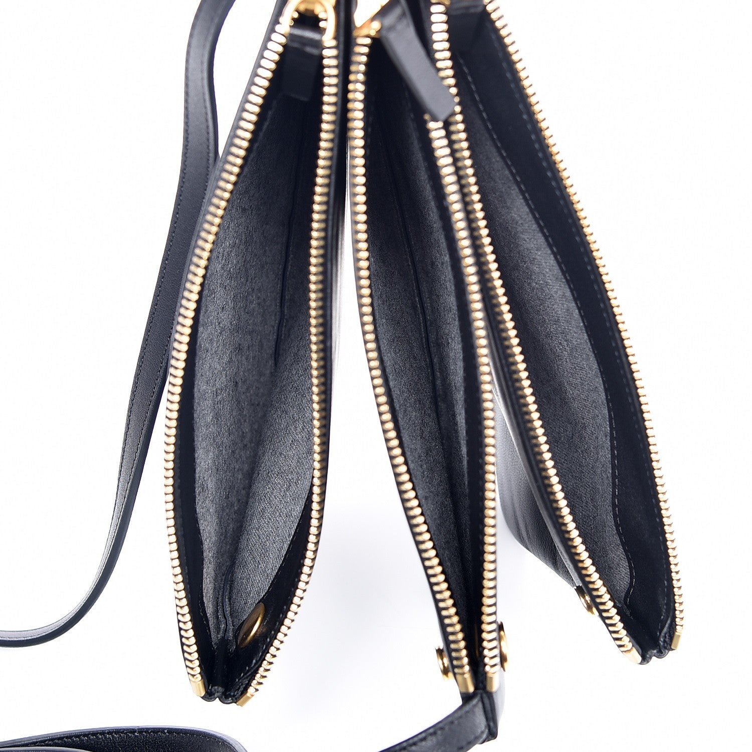 Celine Lambskin Small Trio Crossbody Bag Black 5 of 7
