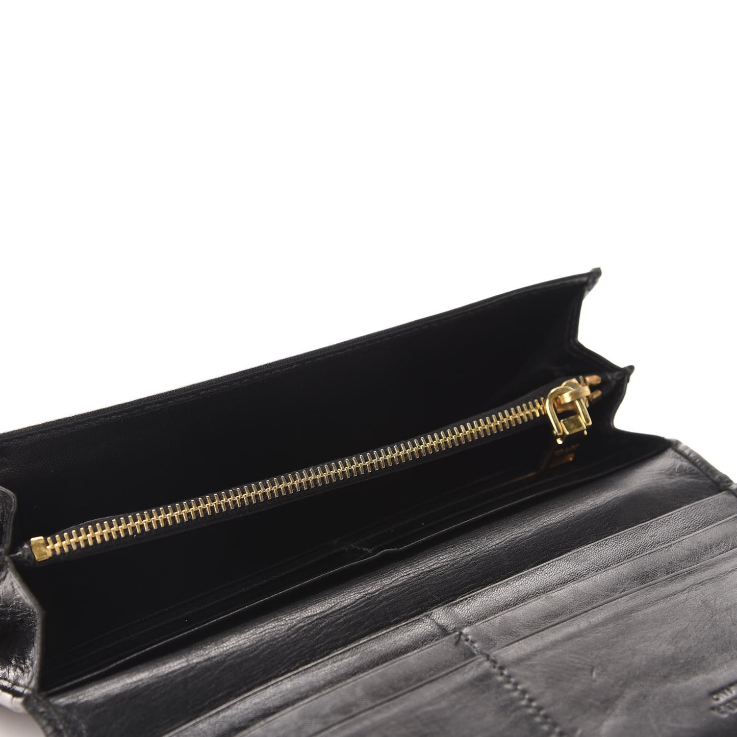Nappa Flame Continental Flap Wallet Black