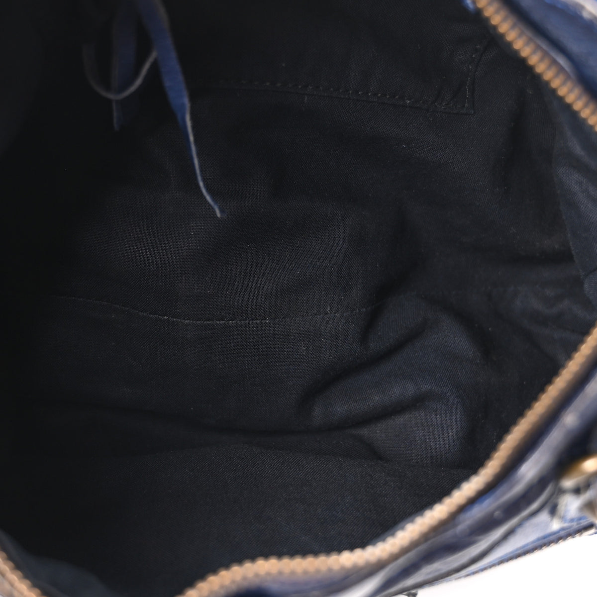 Chevre Classic Hardware First Indigo