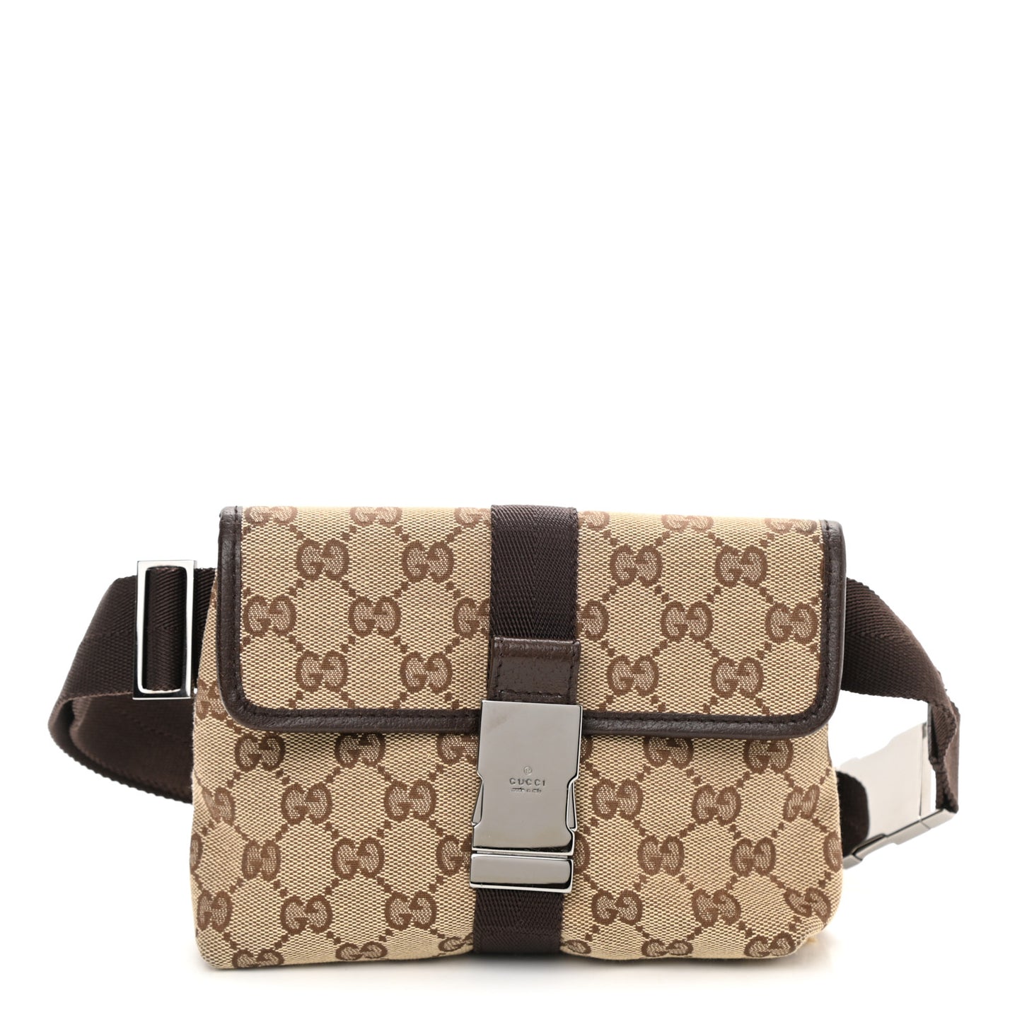 Monogram Waist Pouch Bag Dark Brown