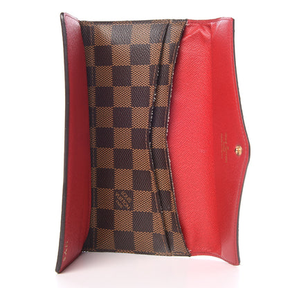 Louis Vuitton Damier Ebene Josephine Wallet Red 5 of 16
