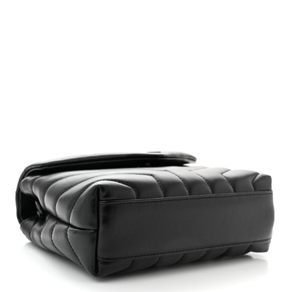 Saint Laurent Calfskin Y Quilted Monogram Monochrome Toy Loulou Crossbody Bag Black 4 of 10