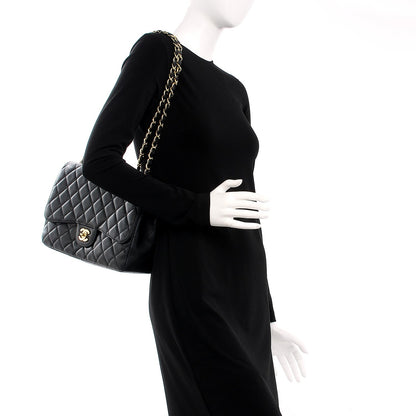 Chanel Caviar Quilted Jumbo Single Flap Black 2 of 8