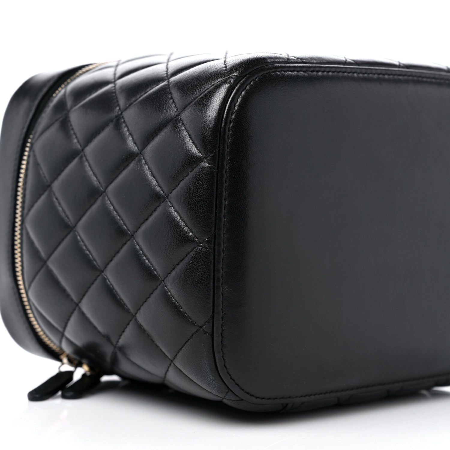 Chanel Lambskin Quilted Vanity Pouch Black 8 of 9