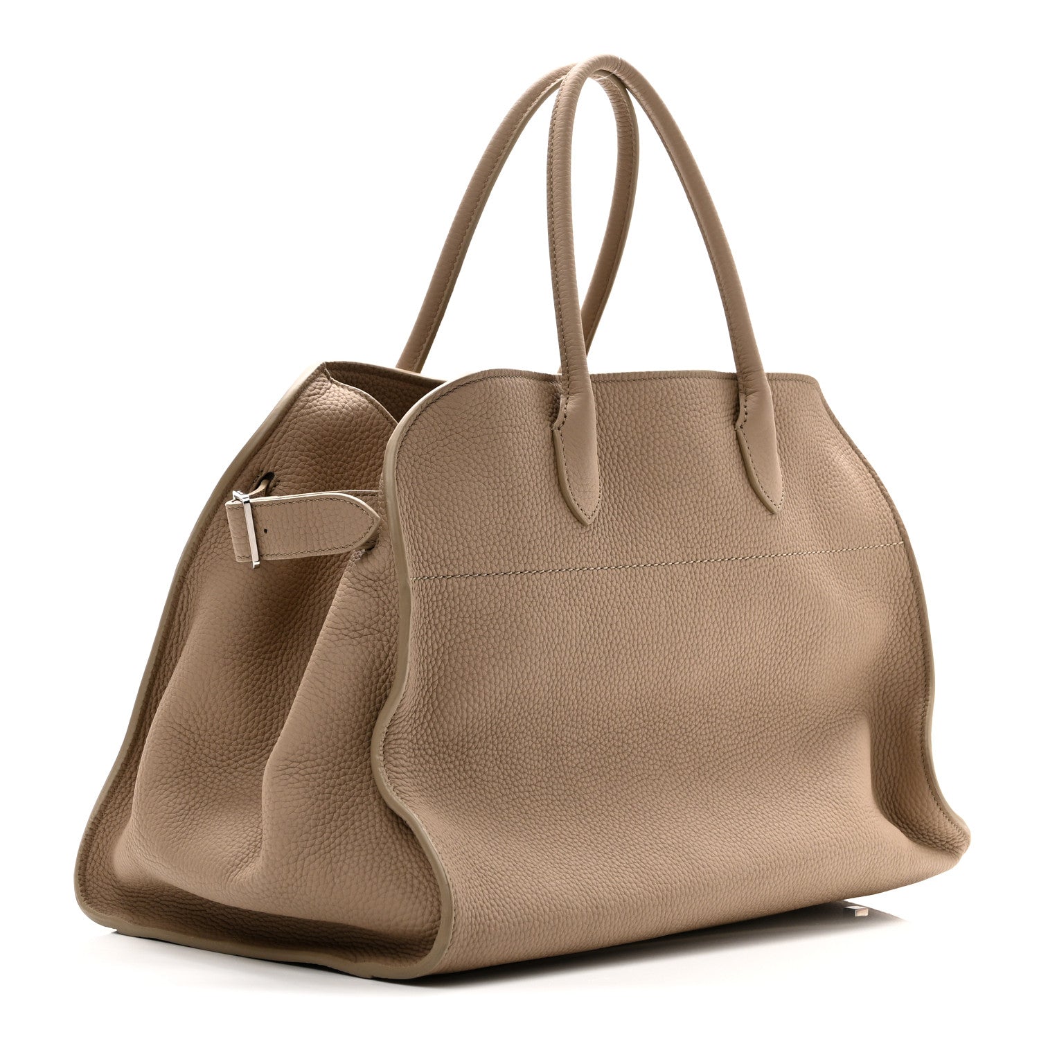 The Row Matte Grained Calfskin Soft Margaux 15 Dark Taupe 3 of 10