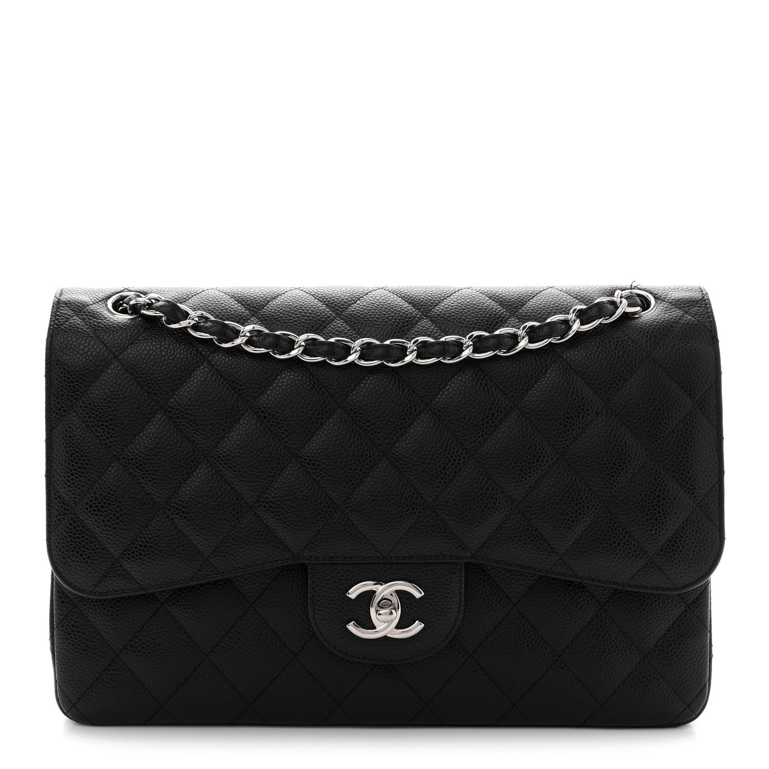 Chanel Caviar Quilted Jumbo Double Flap Black 1 of 11