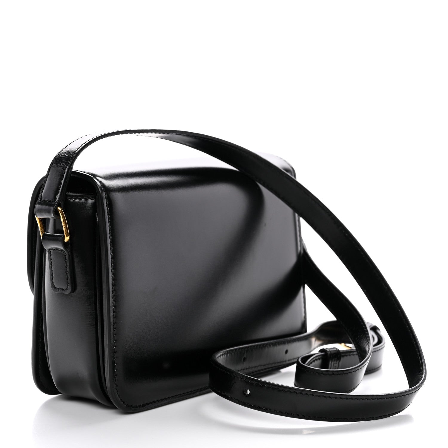 Celine Shiny Calfskin Teen Triomphe Black 3 of 10