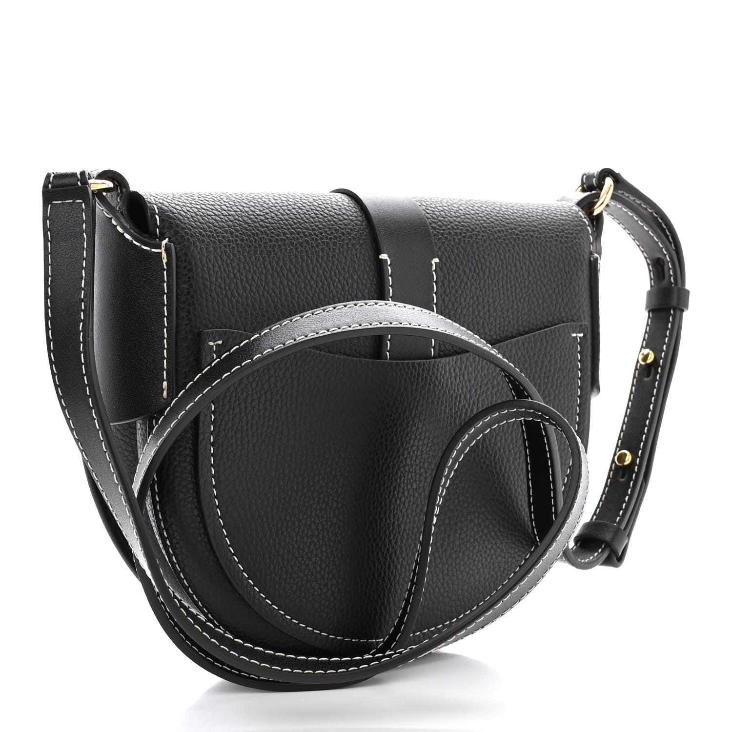 Chloe Grained Calfskin Small Darryl Saddle Crossbody Bag Black 3 of 9