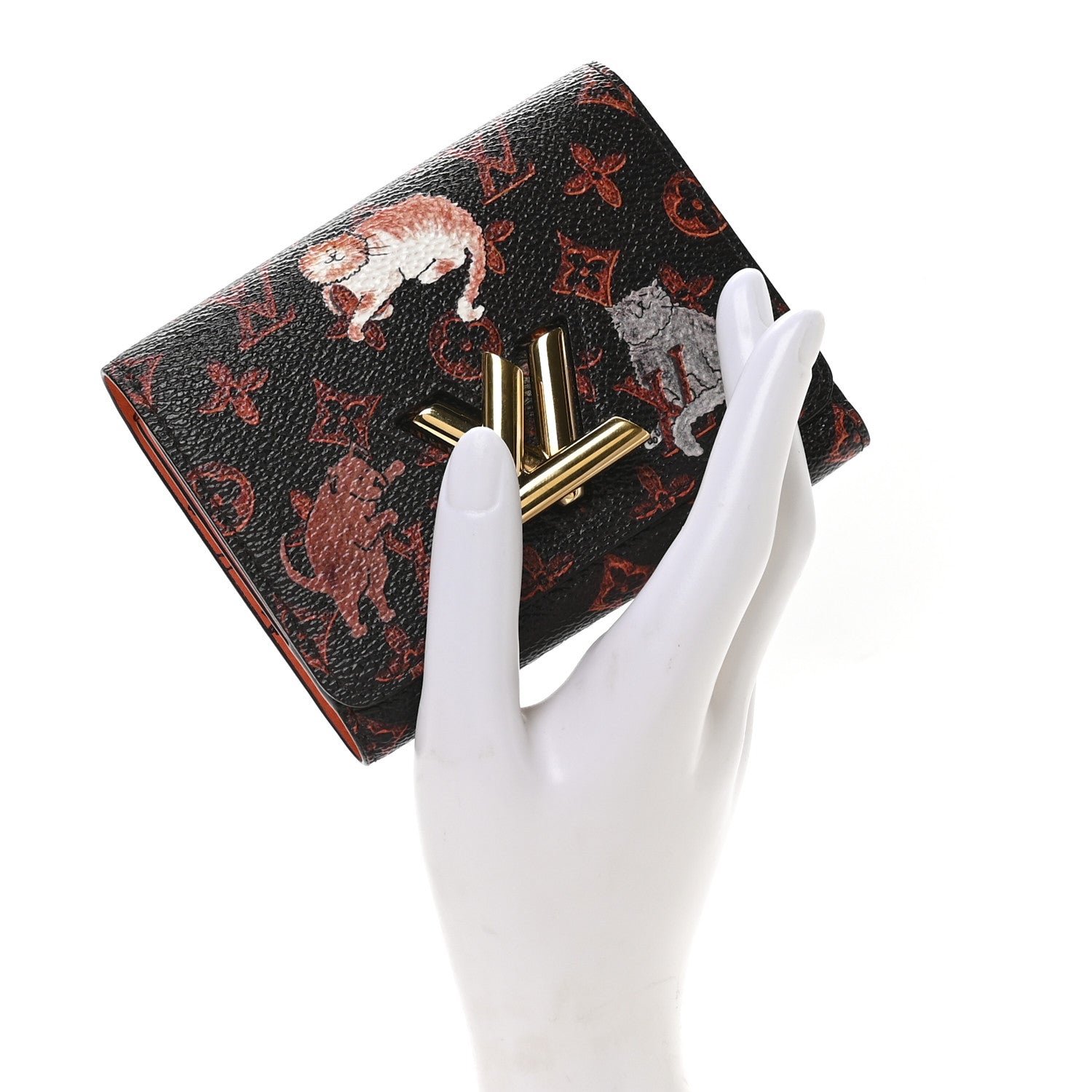 Louis Vuitton Catogram Twist Compact Wallet Marron 2 of 8