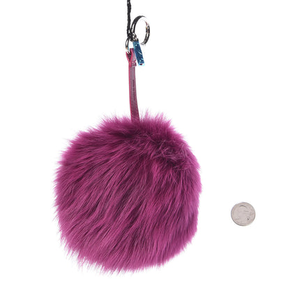 Fendi Fox Fur Shiny Nappa Bi-Color P ABCharm Bag Charm Fucsia Giallo Ciclamino 2 of 4