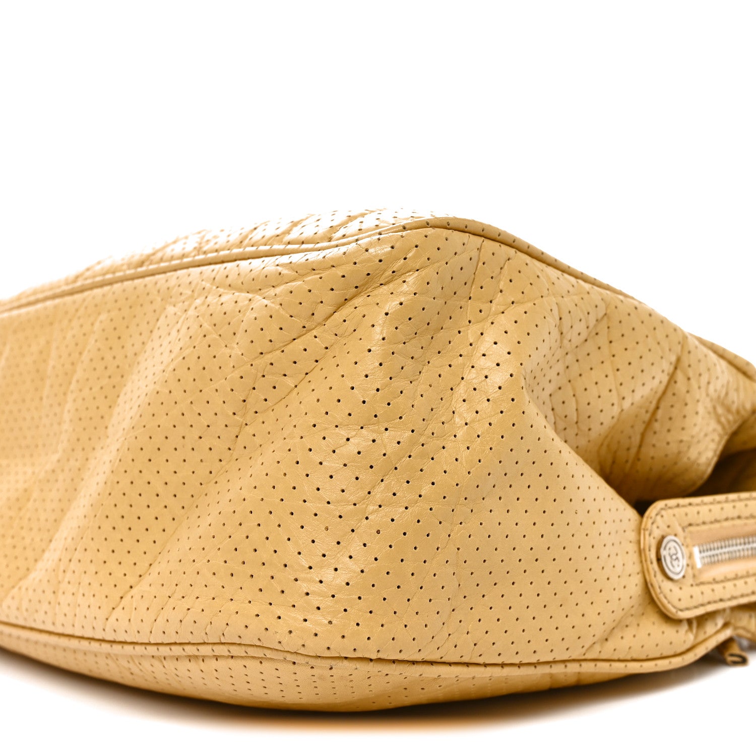 Chanel Calfskin Perforated 50's Satchel Yellow 10 of 10