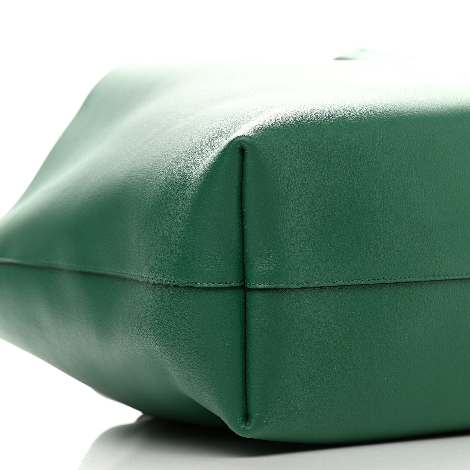 Saint Laurent Calfskin Large Shopping Tote Emerald Green 7 of 8