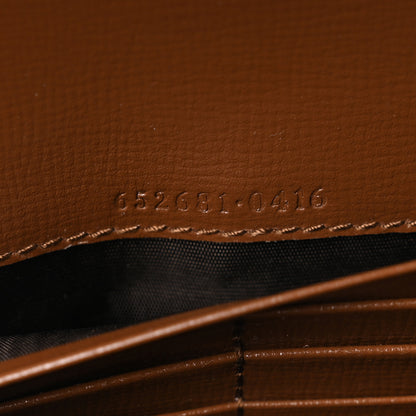 Gucci GG Supreme Monogram Azalea Calfskin Web Jackie 1961 Chain Wallet Beige Ebony Brown Sugar 7 of 11
