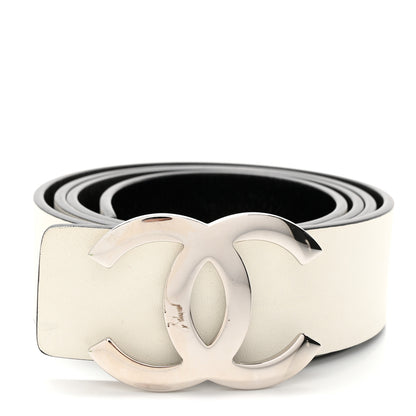 Chanel Calfskin CC Reversible Belt 95 38 Black White 1 of 6