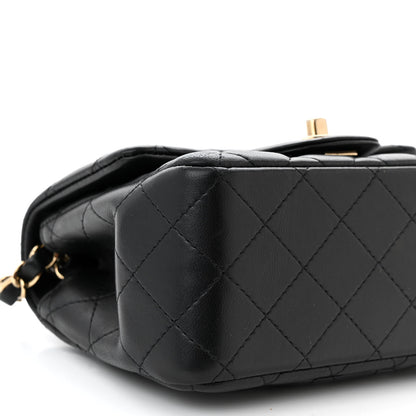 Chanel Lambskin Quilted Mini Square Flap Black 9 of 10