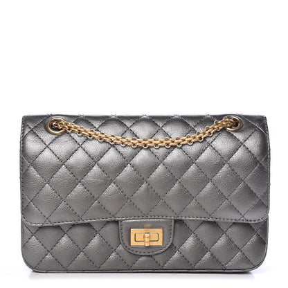 Chanel Metallic Calfskin Quilted 2.55 Reissue 225 Flap Charcoal 1 of 15
