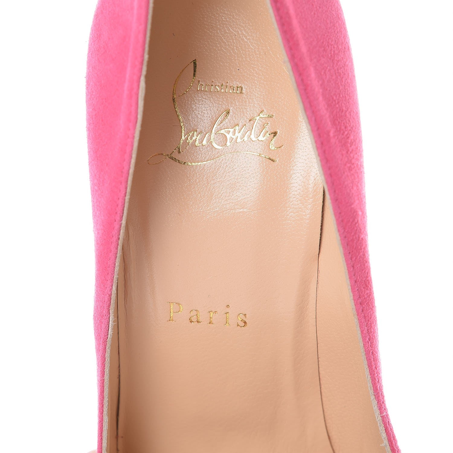 Christian Louboutin Suede Pigalle Follies 100 Pumps 37.5 Darling 7 of 8