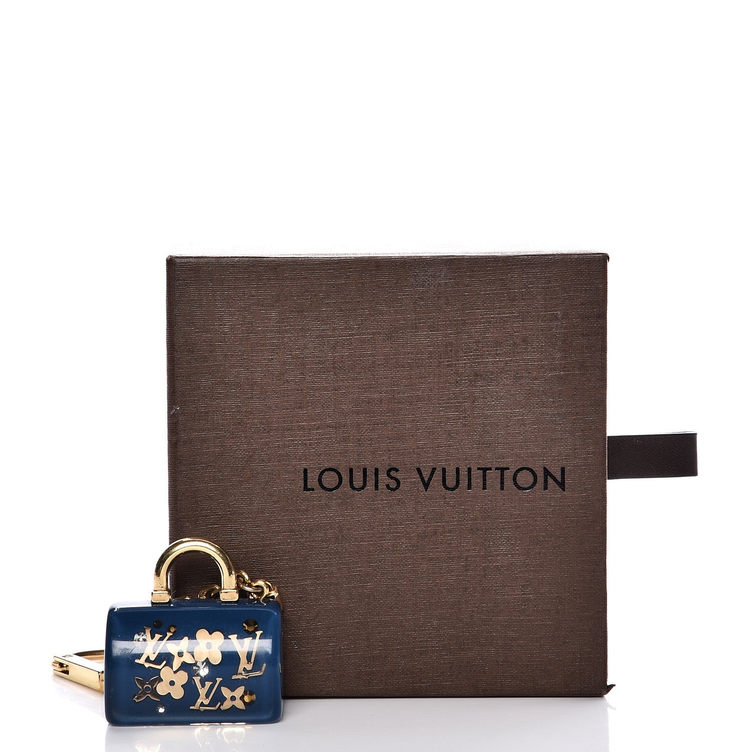 Louis Vuitton Resin Inclusion Speedy Bag Charm Key Chain Blue 3 of 3