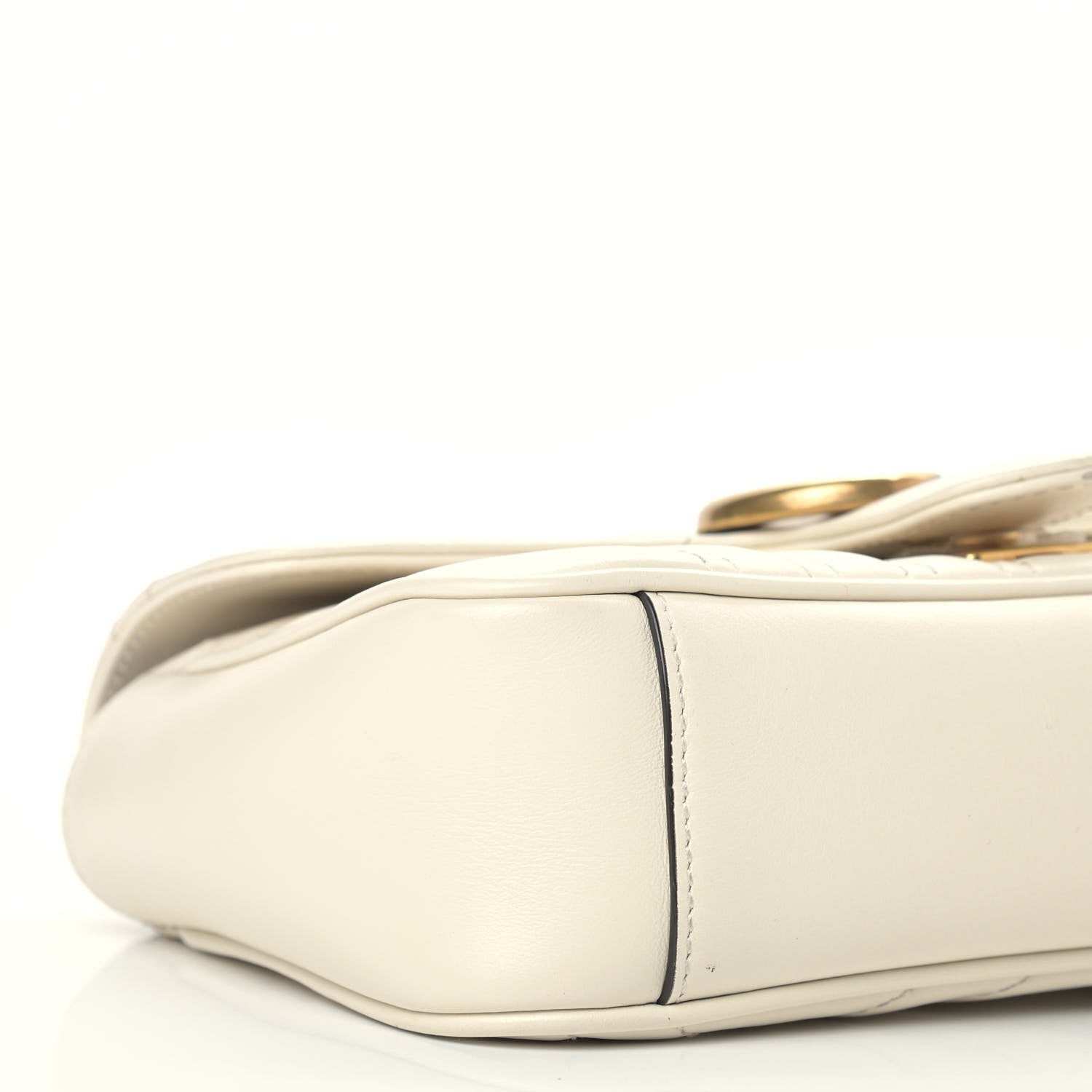 Gucci Calfskin Matelasse Mini GG Marmont Shoulder Bag White 10 of 11