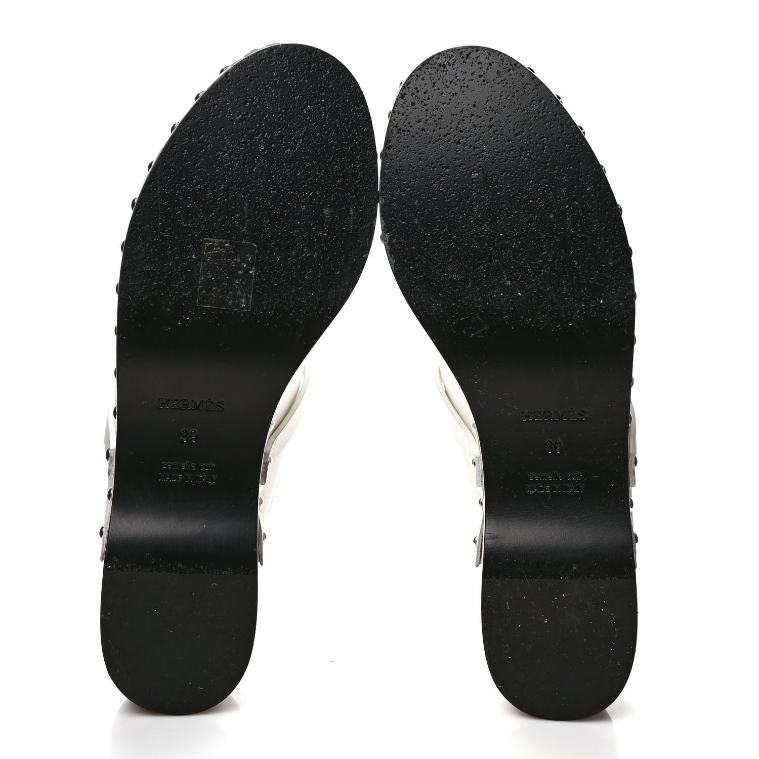 Hermes Calfskin Carlotta Mules 39 White 5 of 8