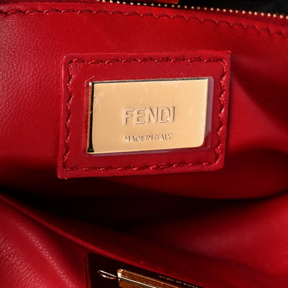 Fendi Nappa Crystal Stars Studded XS Peekaboo Iconic Satchel Fragola 6 of 13