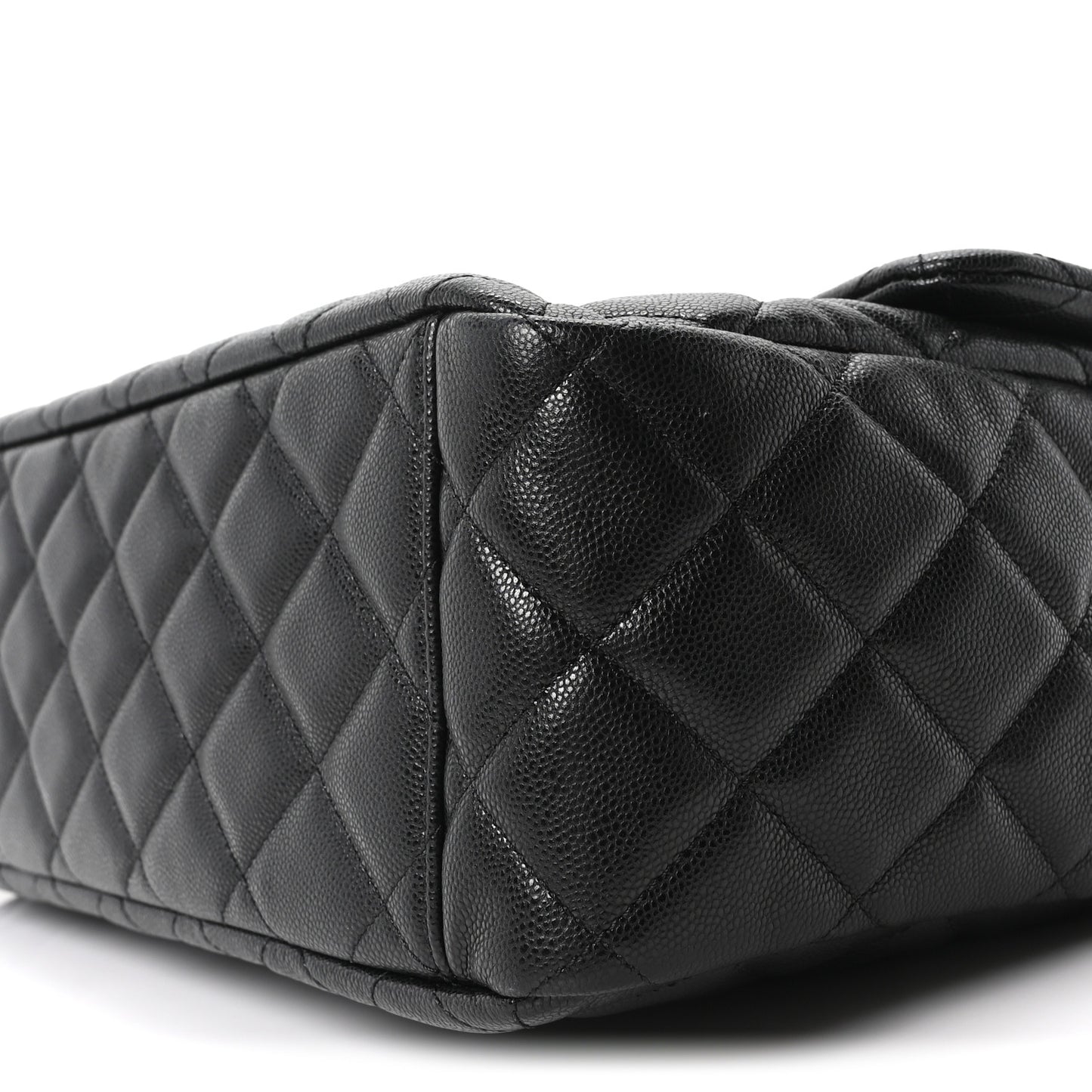 Caviar Quilted XXL Travel Flap Bag Black