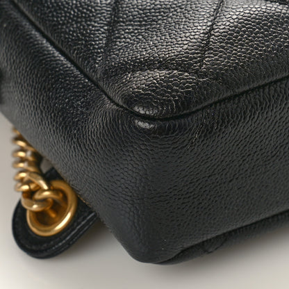 Chanel Shiny Caviar Quilted Chain Melody Backpack Black 8 of 10