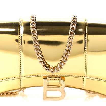 Balenciaga Mirror Calfskin Hourglass Chain Bag Gold 7 of 9