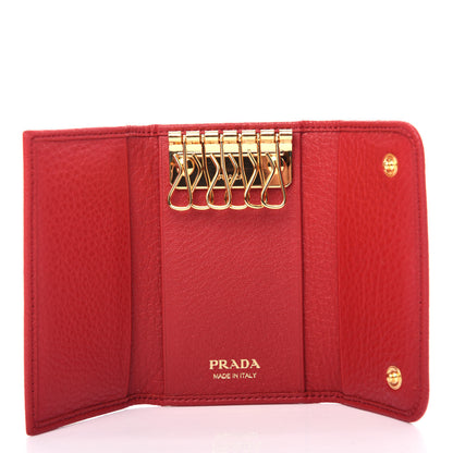 Prada Vitello Grain 6 Key Holder Rosso 5 of 8