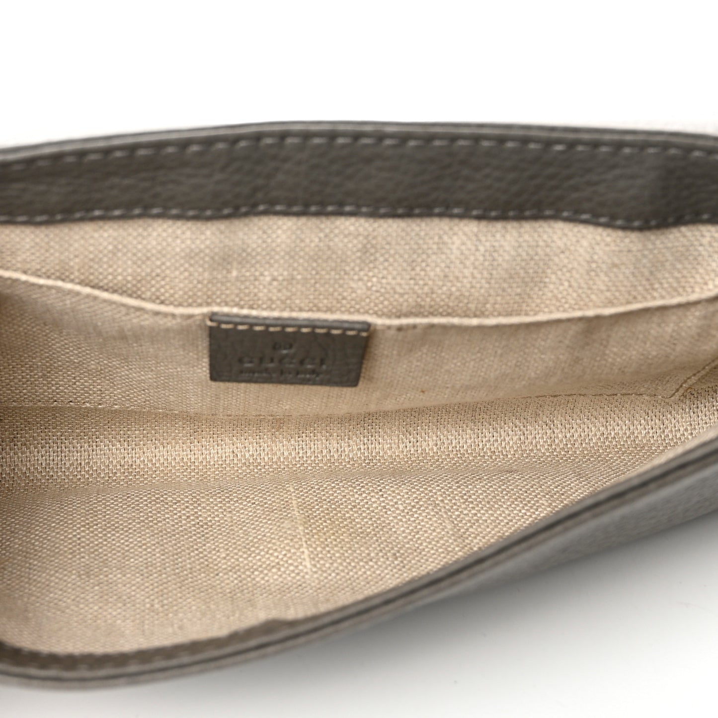 Calfskin Greenwich Chain Clutch Grey