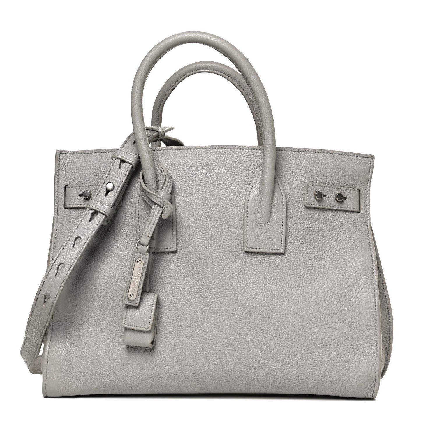 Grained Calfskin Small Supple Sac De Jour Mouse Grey