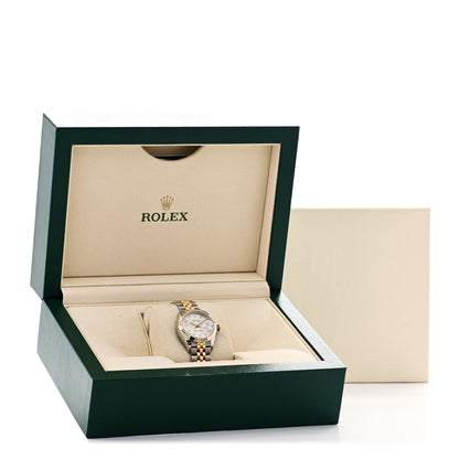 Rolex Stainless Steel 18K Yellow Gold Diamond 28mm Oyster Perpetual Datejust Watch Silver 279173 5 of 5