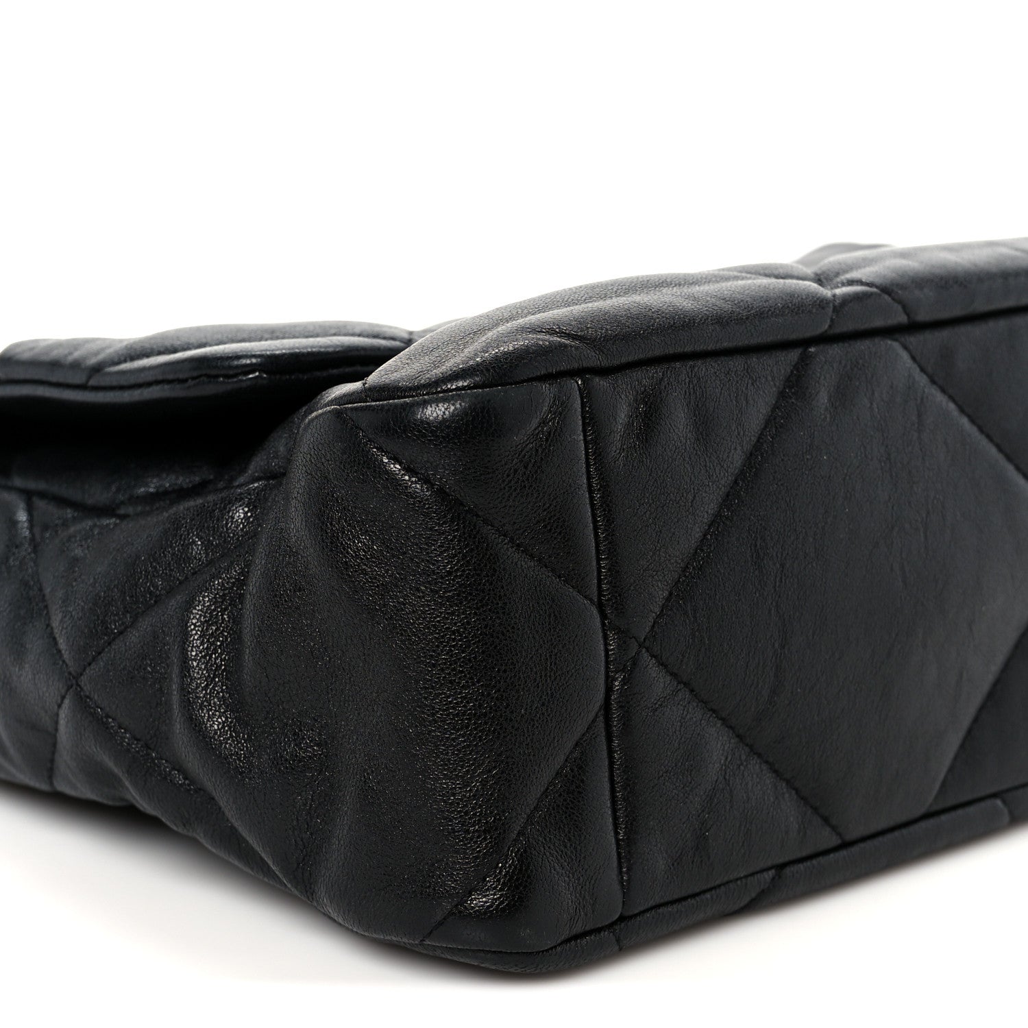 Chanel Goatskin Quilted Large Chanel 19 Flap Black 9 of 10
