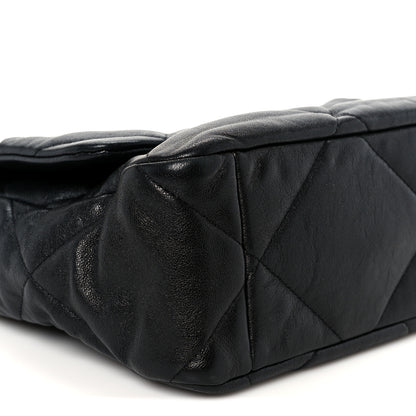 Chanel Goatskin Quilted Large Chanel 19 Flap Black 9 of 10