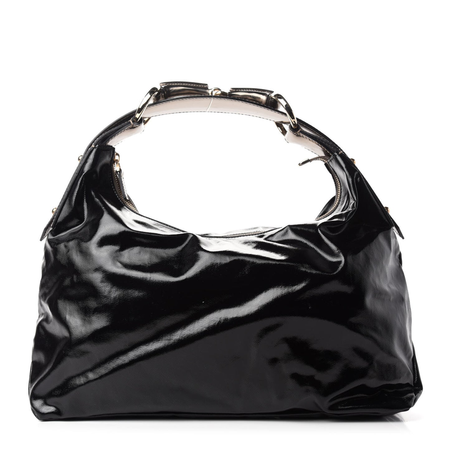 Dialux Medium Horsebit Chain Hobo Black