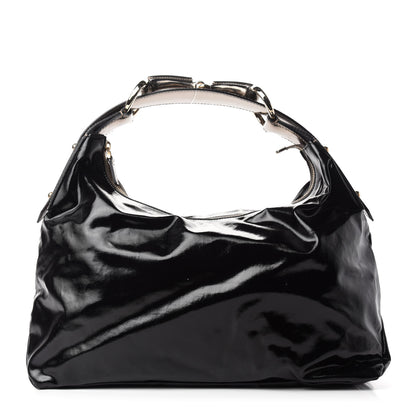 Gucci Dialux Medium Horsebit Chain Hobo Black 1 of 10