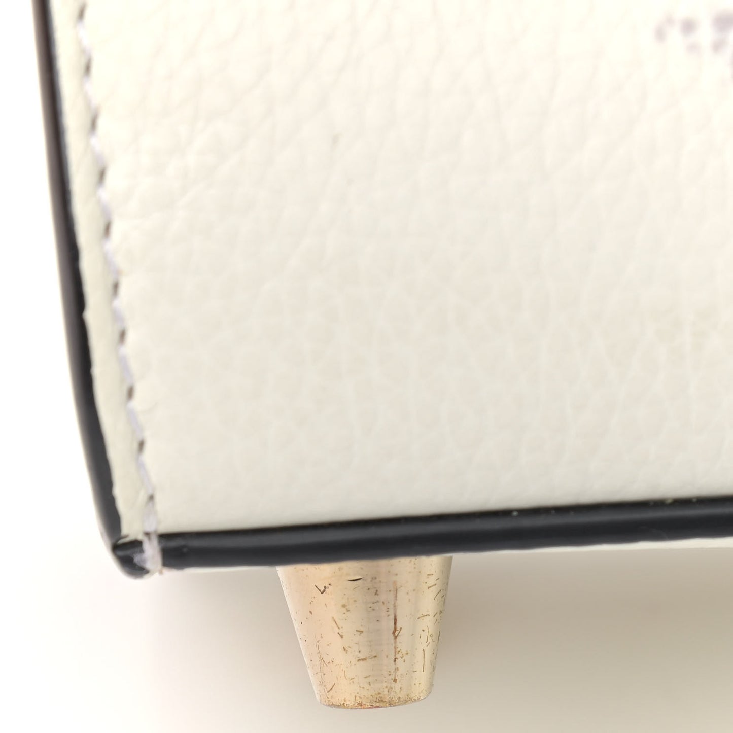 Calfskin Patent Studded Small Paloma White