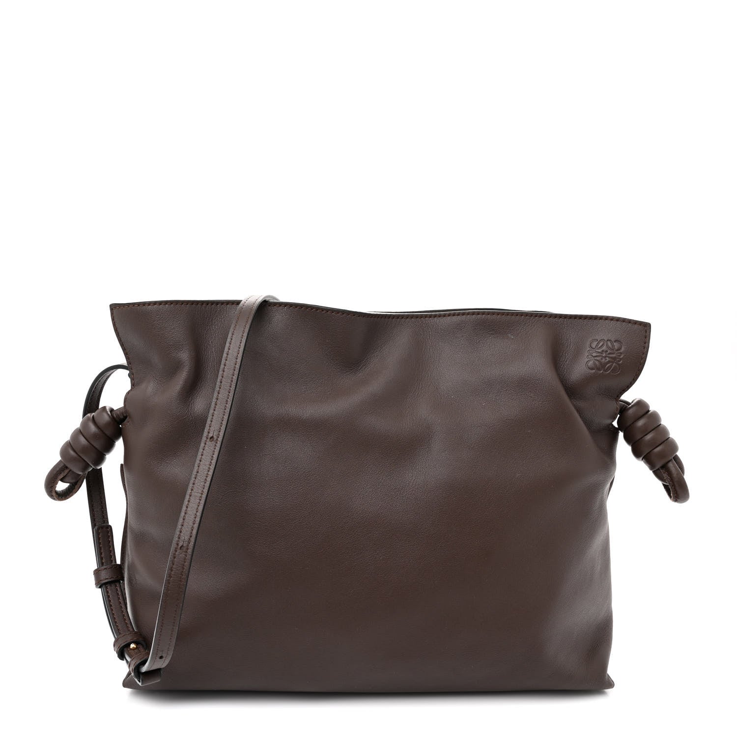 Loewe Nappa Medium Flamenco Knot Bag Chocolate 1 of 15